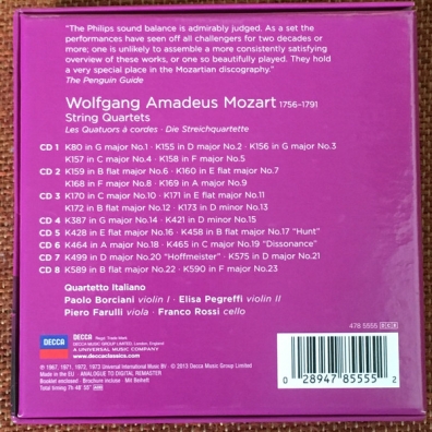 Mozart: The String Quartets Quartetto Italiano (Итальянский квартет): Mozart: The String Quartets