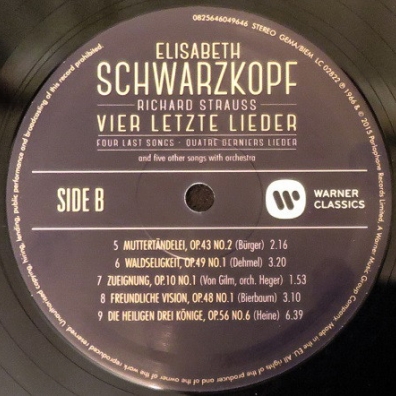 Elisabeth Schwarzkopf (Элизабет Шварцкопф): Richard Strauss / Vier Letzte Lieder