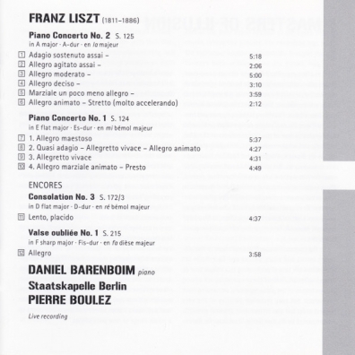 Daniel Barenboim (Даниэль Баренбойм): Liszt: Concertos