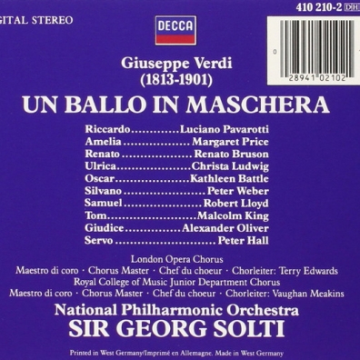 Luciano Pavarotti (Лучано Паваротти): Verdi:Un Ballo In Maschera