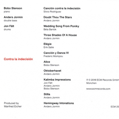 Contra La Indecision Bobo Stenson Trio (Бобо Стенсон Трио): Contra La Indecision