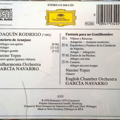 Rodrigo: Aranjuez Narciso Yepes (Нарсисо Йепес): Rodrigo: Aranjuez