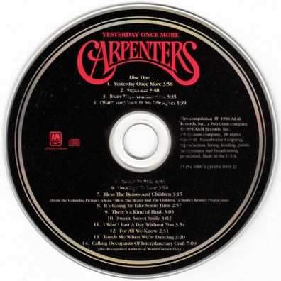 Yesterday Once More-Greatest Hits 1969-1983 The Carpenters: Yesterday Once More-Greatest Hits 1969-1983