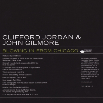 Clifford Jordan (Клиффорд Джордан): Blowin' In From Chigago