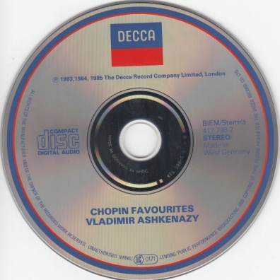 Владимир Ашкенази: Chopin Favourites