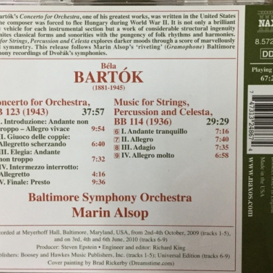 Concerto For Orchestra Béla Bartók (Бела Барток): Concerto For Orchestra