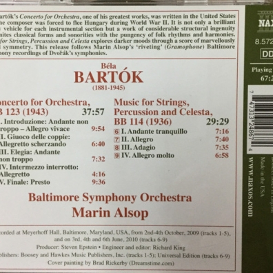 Béla Bartók (Бела Барток): Concerto For Orchestra