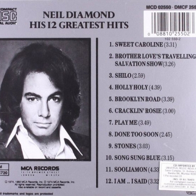 Neil Diamond (Нил Даймонд): His 12 Greatest Hits