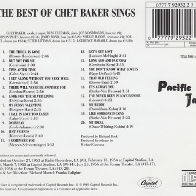 Chet Baker (Чет Бейкер): The Best Of Chet Baker Sings
