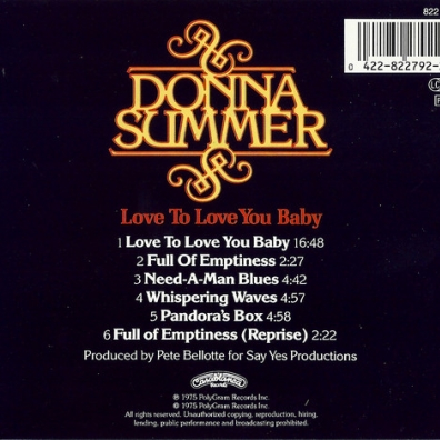 Donna Summer (Донна Саммер): Love To Love You Baby