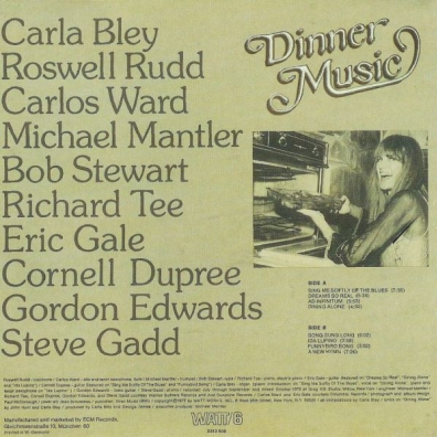 Carla Bley (Карла Блей): Dinner Music