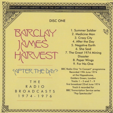 Barclay James Harvest (Барклай Джеймс Харвест): After The Day - The Radio Broadcasts 1974 -1976