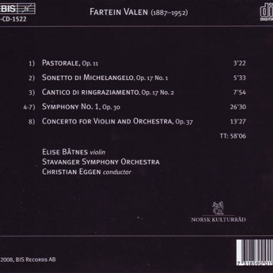 Fartein Valen (Фартейн Вален): Orchestral Music, Vol.1: Symphony No.1. Volin Concerto