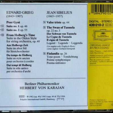 Herbert von Karajan (Герберт фон Караян): Grieg: Peer Gynt Suites, Holberg Suite
