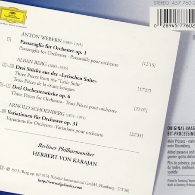 Herbert von Karajan (Герберт фон Караян): Webern, Schonberg, Berg - The Originals