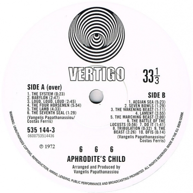 Aphrodite's Child (Дитя Афродиты): 666