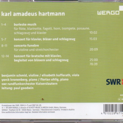 Karl Hartmann (Карл Хартманн): Hartmann: Concerto Funebre