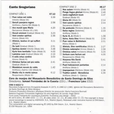 Canto Gregoriano Vol.1 The Benedictine Monks Of Santo Domingo De Silos: Canto Gregoriano Vol.1