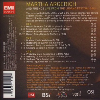 Martha Argerich (Марта Аргерих): Martha Argerich And Friends Live From The Lugano Festival 2012