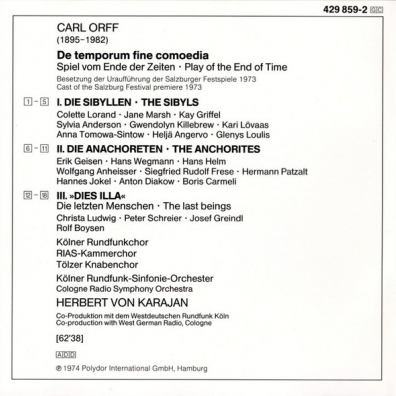 Herbert von Karajan (Герберт фон Караян): Orff: De Temporum Fine Comoedia