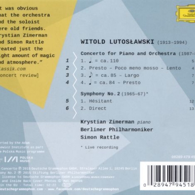 Krystian Zimerman (Кристиан Цимерман): Lutosławski: Piano Concerto, Symphony 2