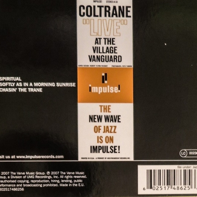 John Coltrane (Джон Колтрейн): Live At The Village Vanguard