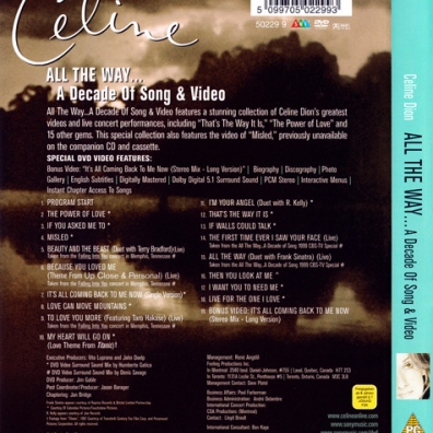 All The Way... A Decade Of Song & Video Celine Dion (Селин Дион): All The Way... A Decade Of Song & Video