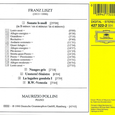 Maurizio Pollini (Маурицио Поллини): Liszt: Son B-Minor+Nuages