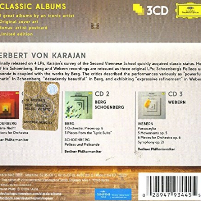 Herbert von Karajan (Герберт фон Караян): 3 Classic Albums: Schoenberg, Berg, Webern