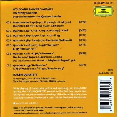 Hagen Quartet (Квартет Хаген): Mozart: String Quartets
