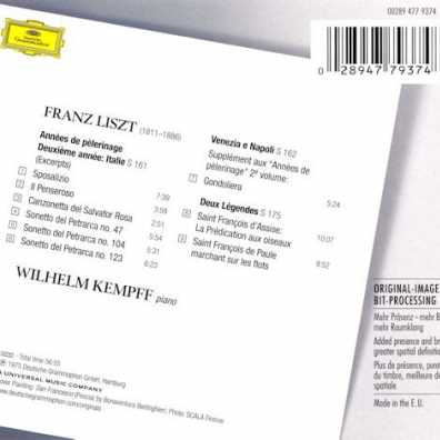 Wilhelm Kempff (Вильгельм Кемпф): Liszt: Annees De Pelerinage
