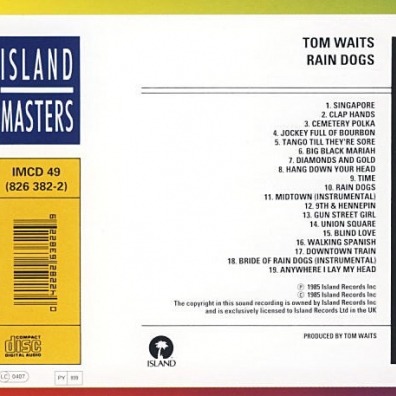 Tom Waits (Том Уэйтс): Rain Dogs