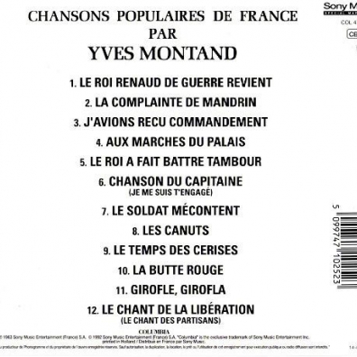 Chansons Populaires De France Yves Montand (Ив Монтан): Chansons Populaires De France