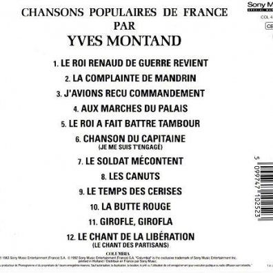 Yves Montand (Ив Монтан): Chansons Populaires De France