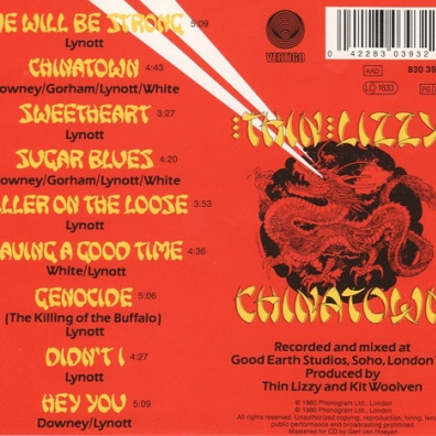 Chinatown Thin Lizzy: Chinatown