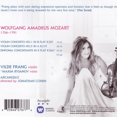 Violin Concertos Nos. 1 & 5. Sinfonia Concertante For Violin, Viola & Orchestra, K364 Vilde Frang (Вильде Франг): Violin Concertos Nos. 1 & 5. Sinfonia Concertante For Violin, Viola & Orchestra, K364