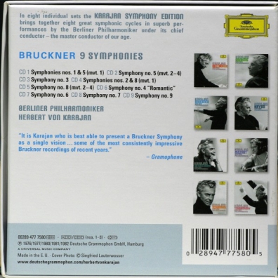 Bruckner: 9 Symphonies Herbert von Karajan (Герберт фон Караян): Bruckner: 9 Symphonies