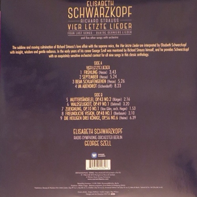 Elisabeth Schwarzkopf (Элизабет Шварцкопф): Richard Strauss / Vier Letzte Lieder