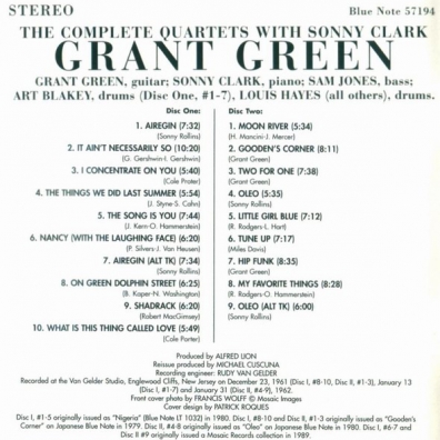 Grant Green (Грант Грин): The Complete Quartets With Sonny Clark