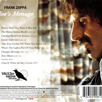 Frank Zappa (Фрэнк Заппа): Joe's Menage