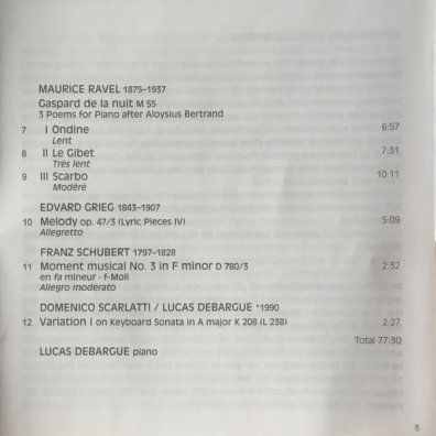 Lucas Debargue: Scarlatti, Chopin, Liszt, Ravel Lucas Debargue (Люка Дебарг): Lucas Debargue: Scarlatti, Chopin, Liszt, Ravel