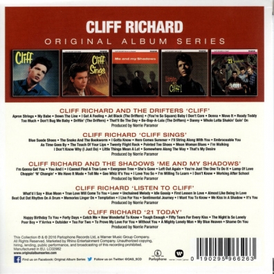 Original Album Series (Cliff / Cliff Sings / Me And My Shadows / Listen To Cliff / 21 Today) Cliff Richard (Клифф Ричард): Original Album Series (Cliff / Cliff Sings / Me And My Shadows / Listen To Cliff / 21 Today)