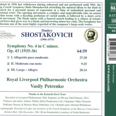 Dmitri Shostakovich (Дмитрий Дмитриевич Шостакович): Symphony 4