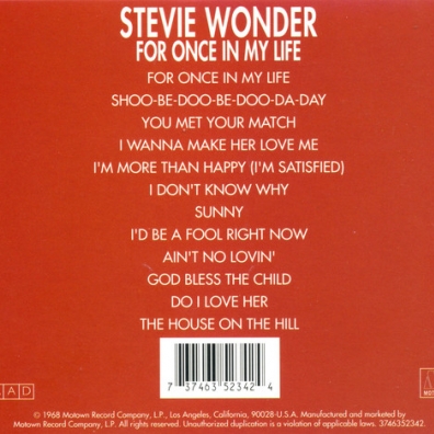 Stevie Wonder (Стиви Уандер): For Once In My Life