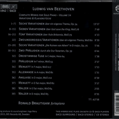 Complete Works For Solo Piano Vol 14 Ronald Brautigam (Рональд Браутигам): Complete Works For Solo Piano Vol 14