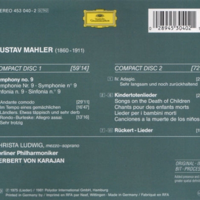 Christa Ludwig (Криста Людвиг): Mahler: Symph.9