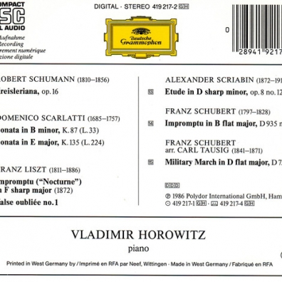 Vladimir Horowitz (Владимир Самойлович Горовиц): Vladimir Horowitz - The Studio Recordings