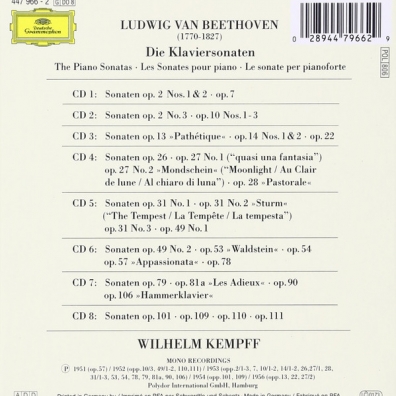 Beethoven: 32 Klaviersonaten Wilhelm Kempff (Вильгельм Кемпф): Beethoven: 32 Klaviersonaten