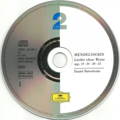Daniel Barenboim (Даниэль Баренбойм): Mendelssohn: Songs Without Words