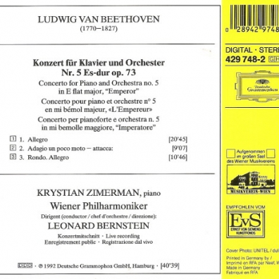 Krystian Zimerman (Кристиан Цимерман): Beethoven: Piano Conc.5